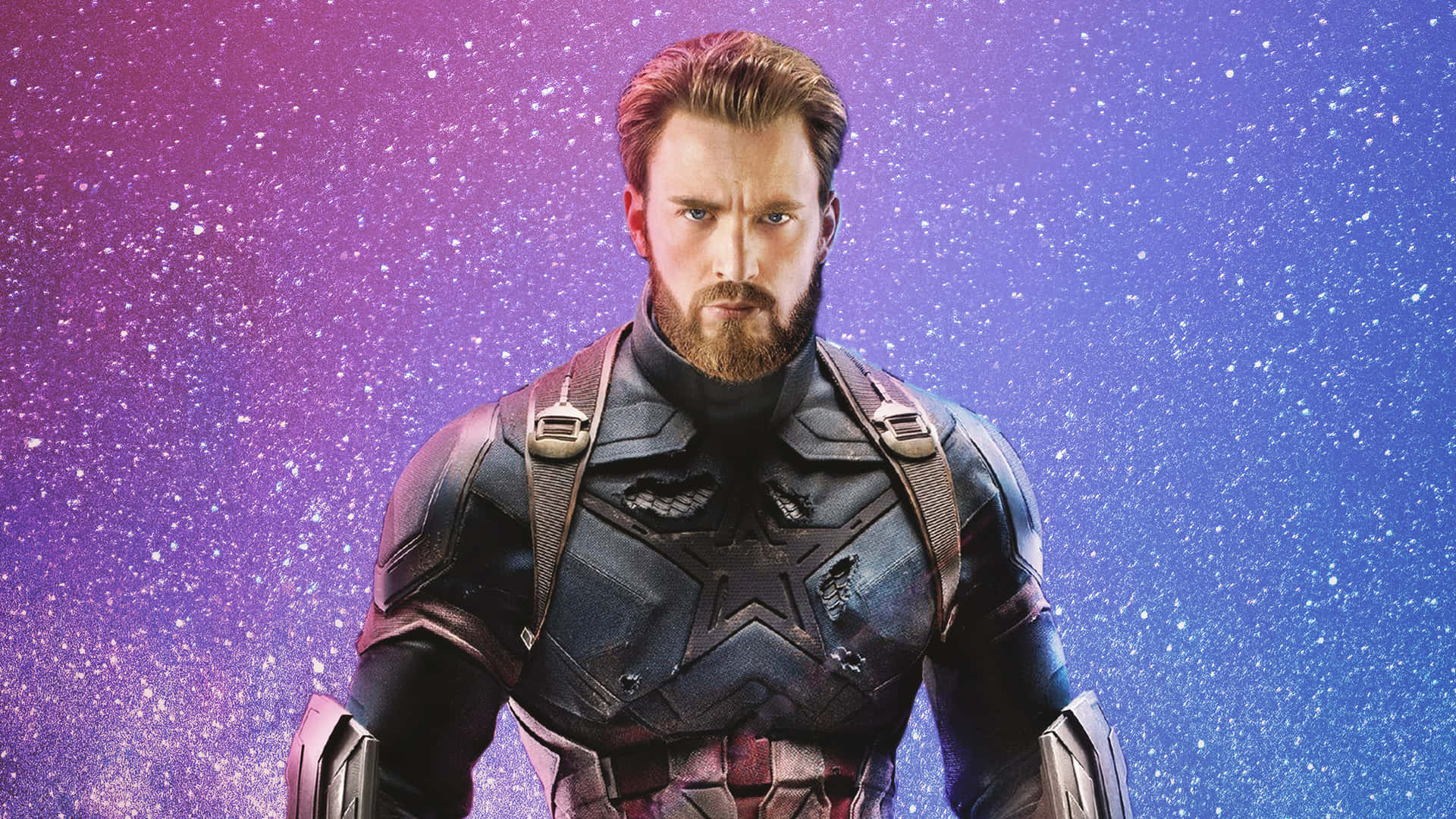 Captain America In Space With A Starry Background