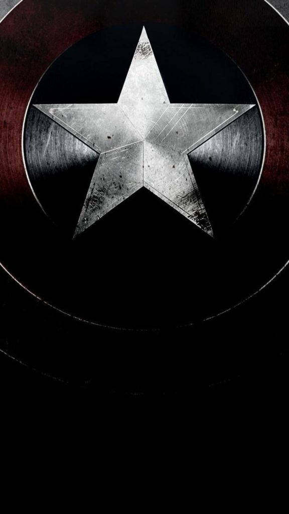 Captain America Iphone Darkened Star Background