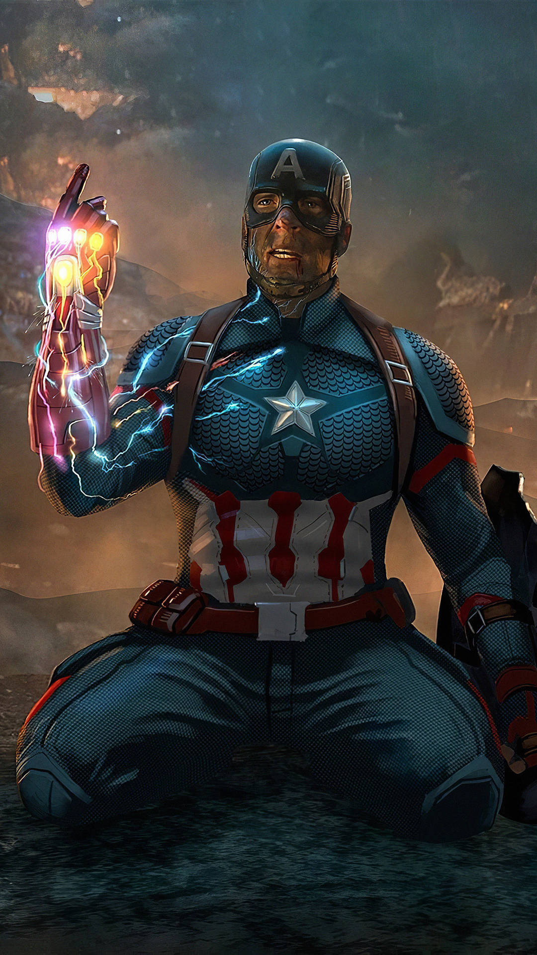 Captain America Iphone Gauntlet Snap Background