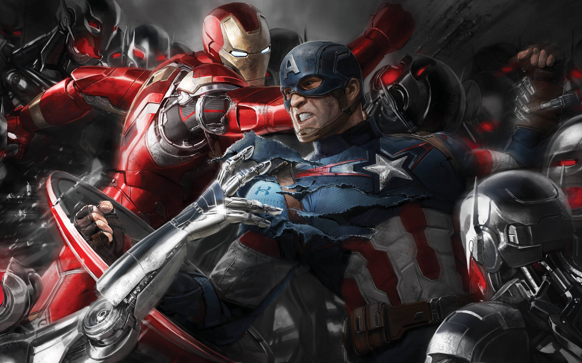 Captain America Iron Man Ultron Background