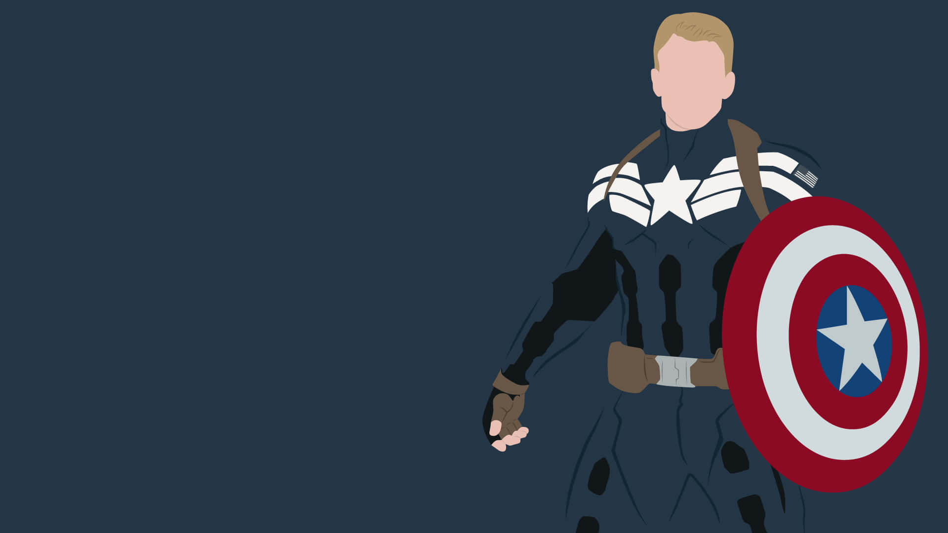 Captain America Minimalist Artwork Background
