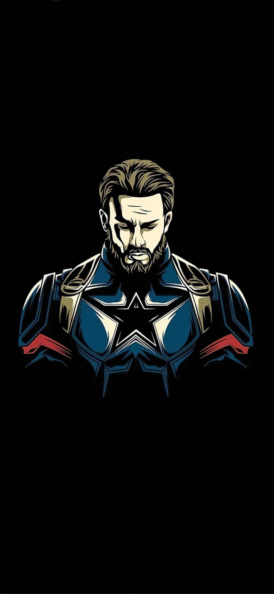 Captain America Mobile Deep Thought No Mask Background