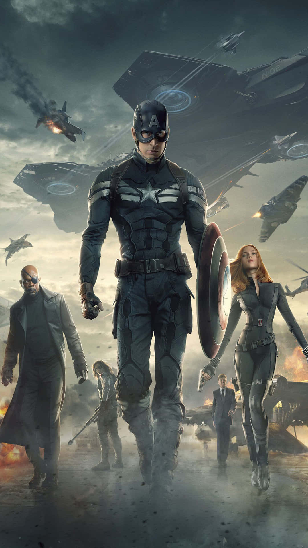 Captain America Movie Main Character Poster Background