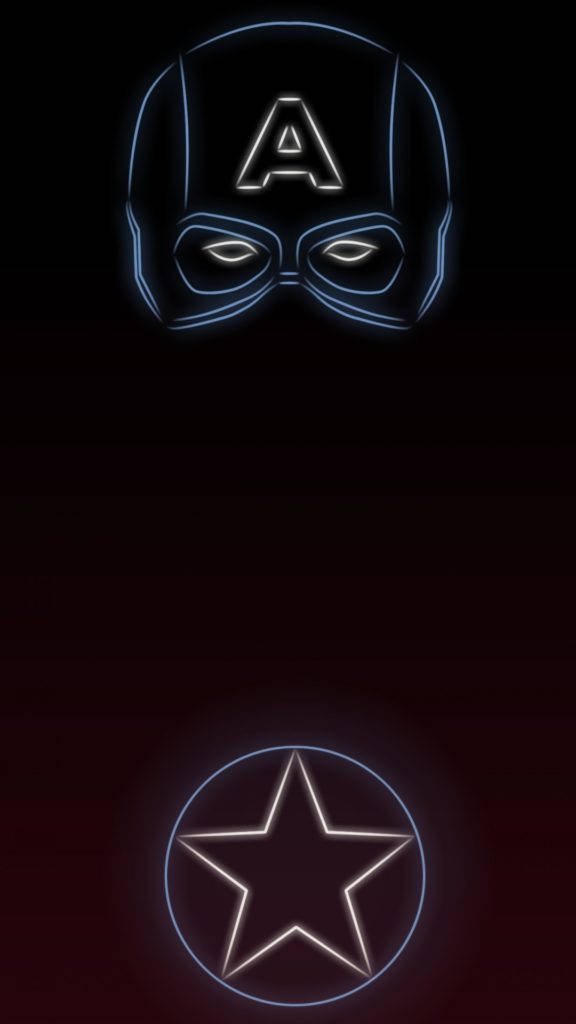Captain America Neon Iphone Background