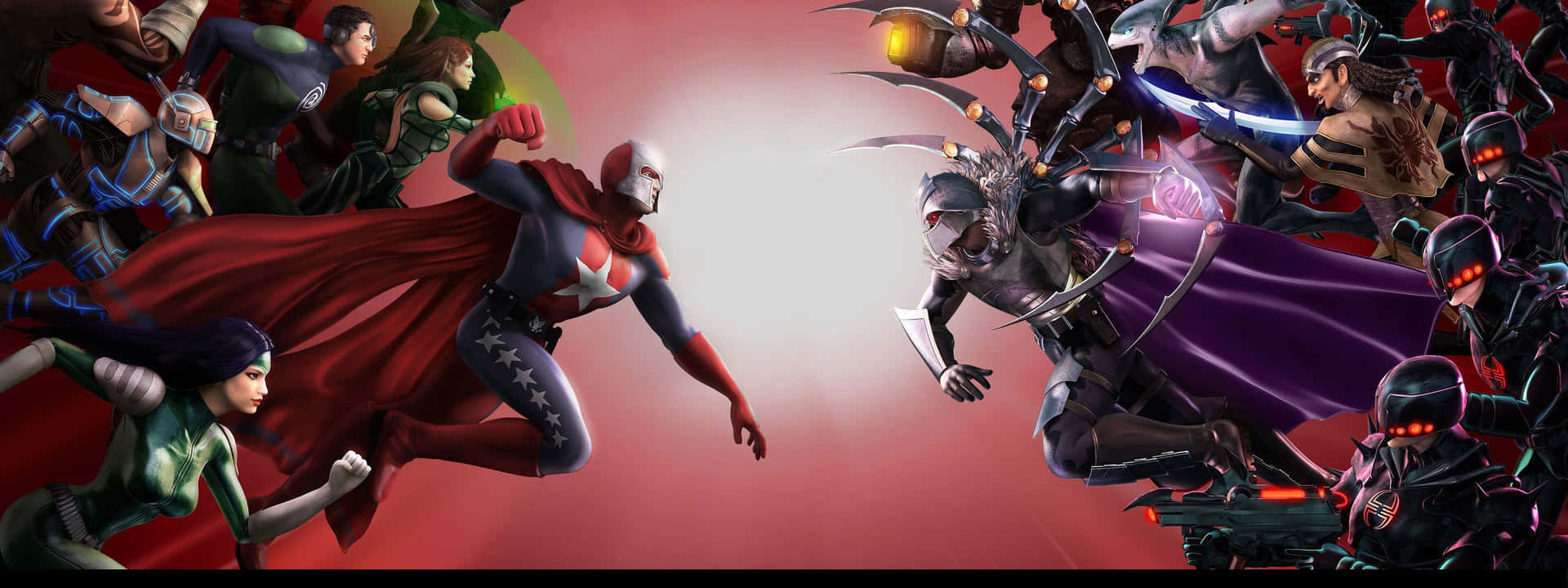 Captain America Protects America's Digital Space Background