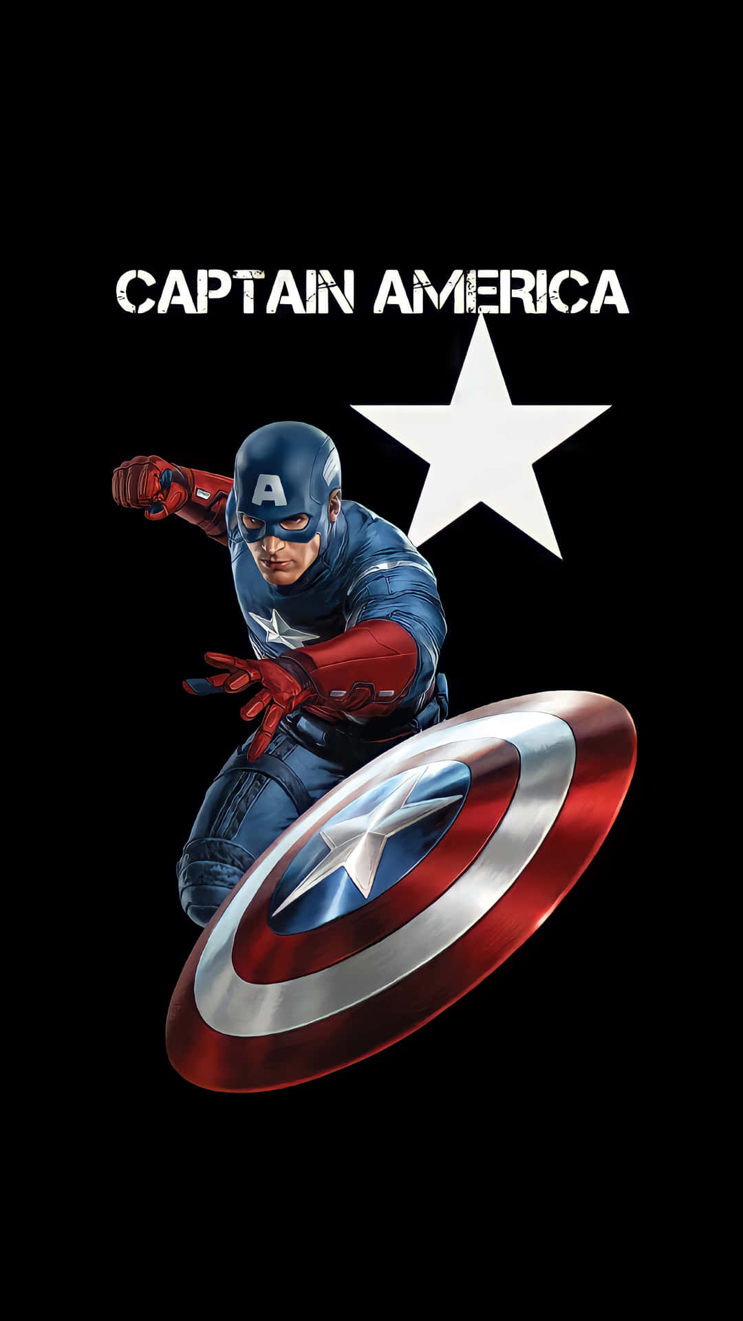 Captain America Shield Actioni Phone Wallpaper Background