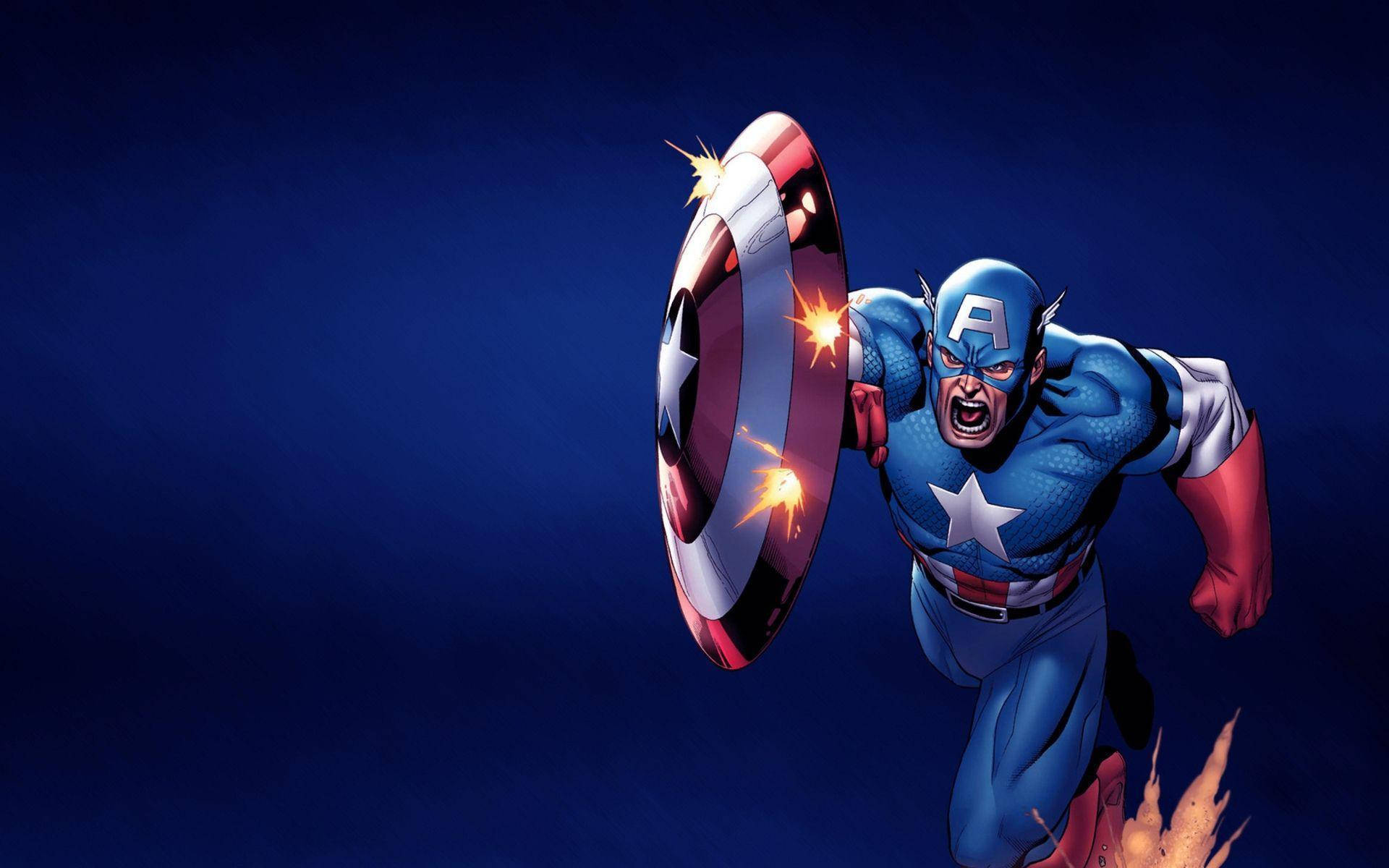 Captain America Shield Blocking Bullets Background