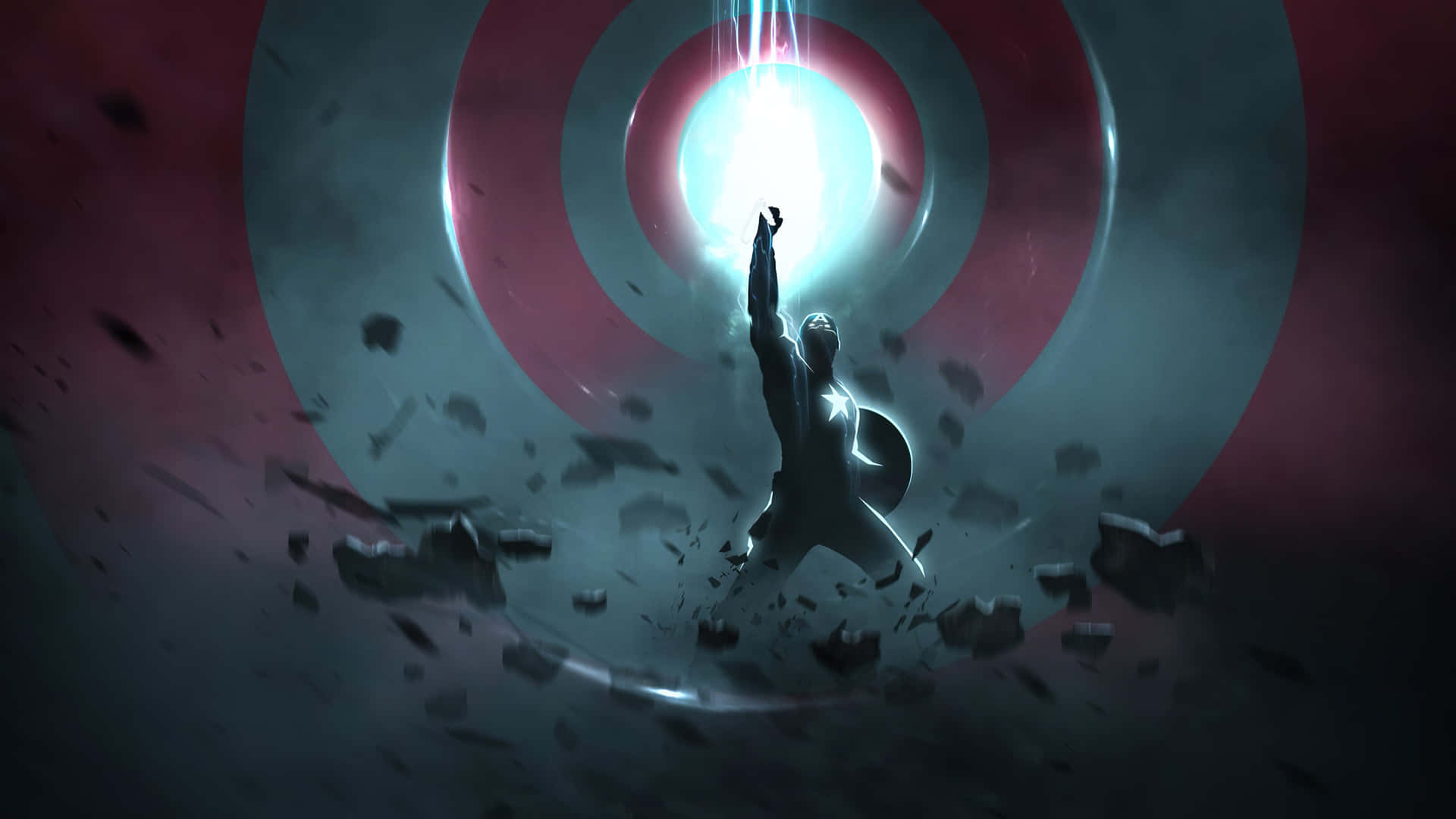 Captain America Shield Breakthrough Background