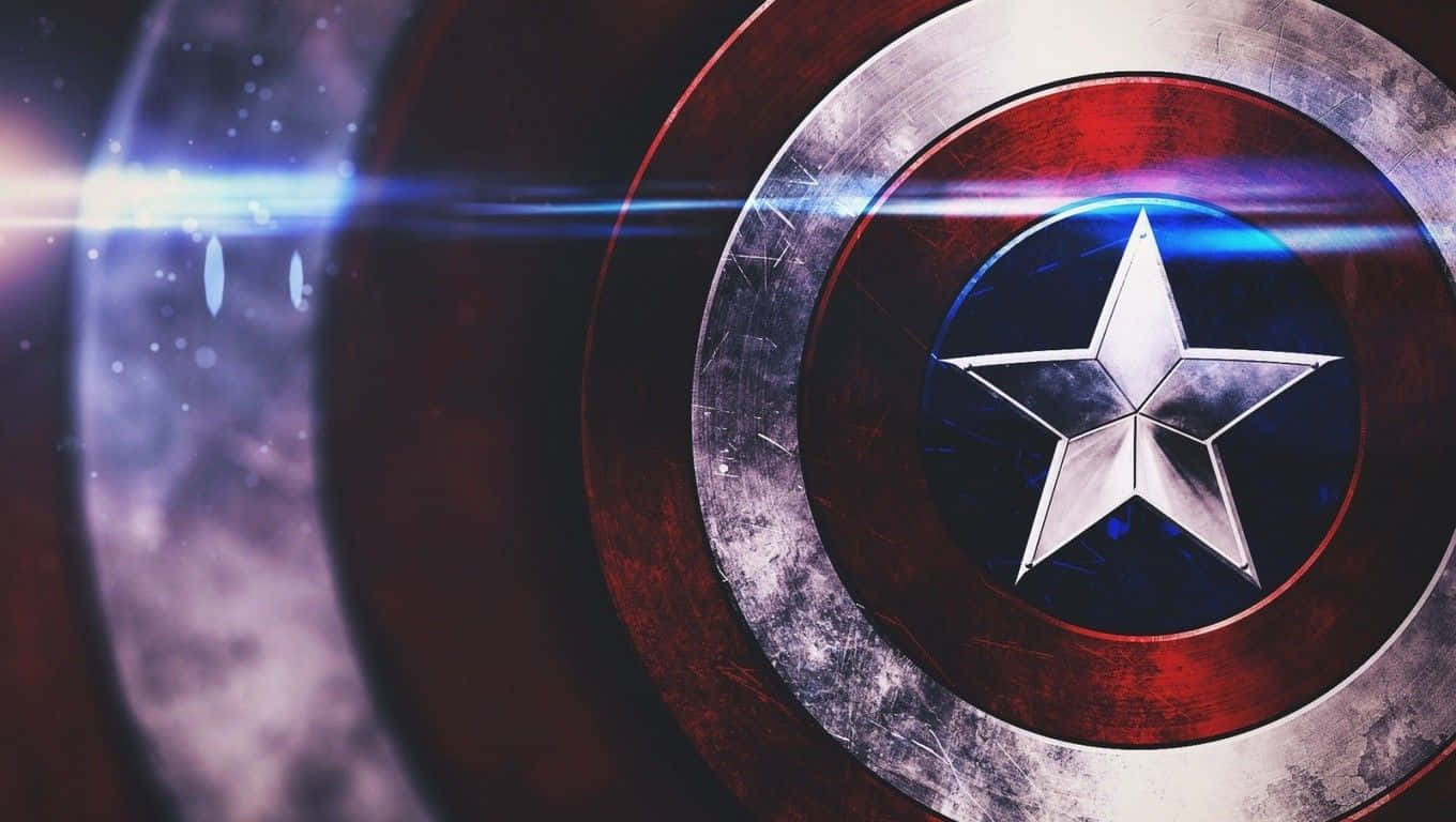 Captain America Shield Cosmic Background Background