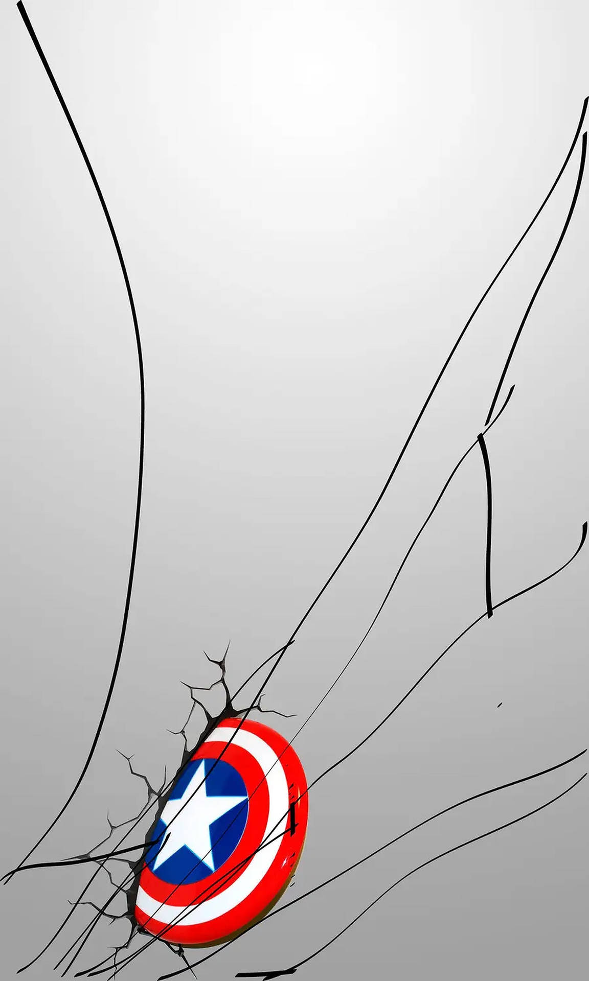 Captain America Shield Cracked Screen Background