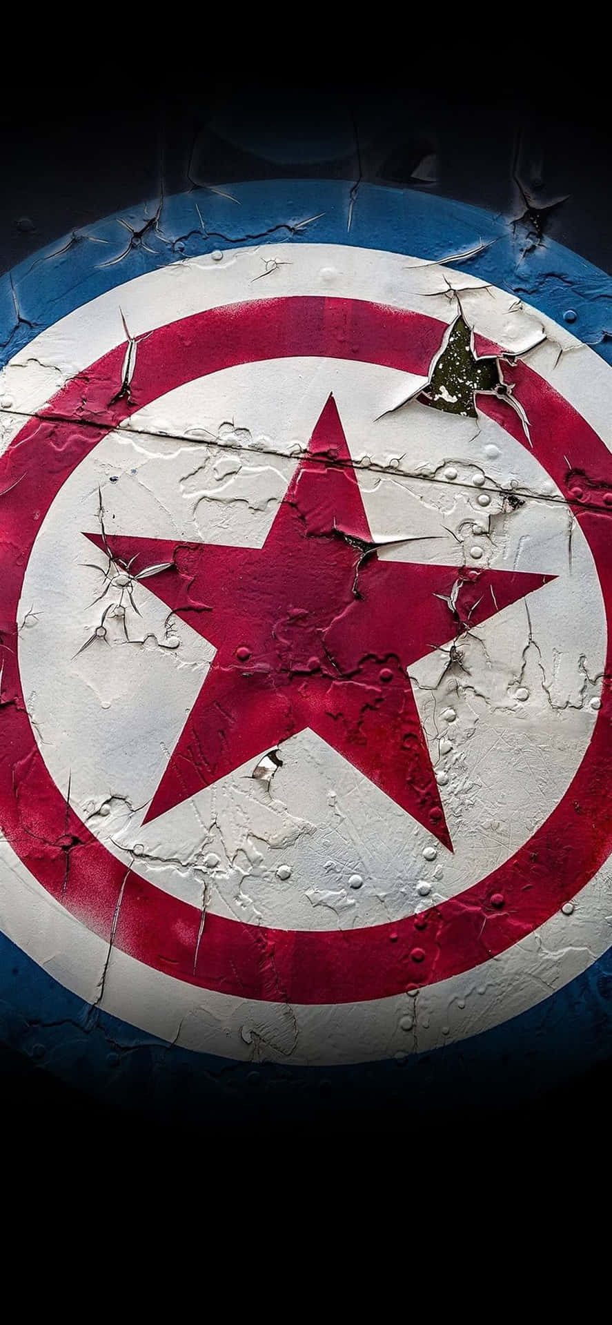 Captain America Shield Damaged Wallpaper
