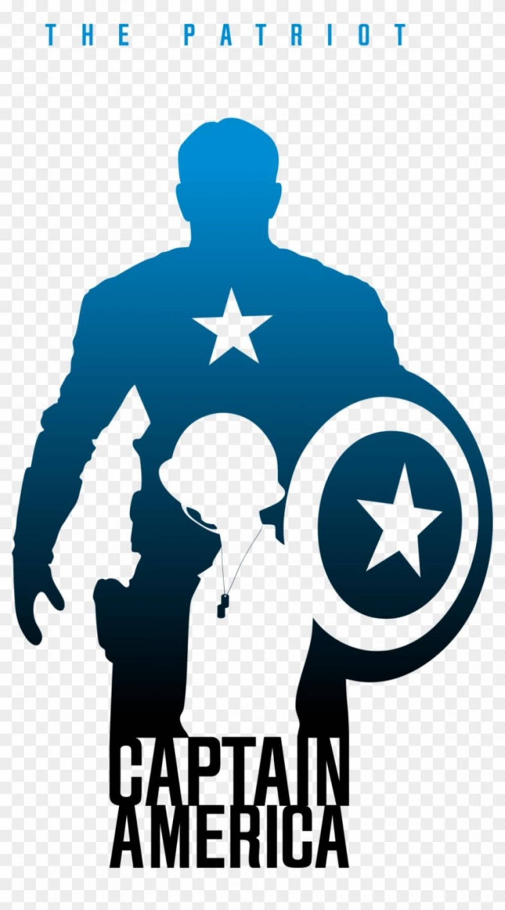 Captain America Shield Iphone Blue Aesthetic Silhouette