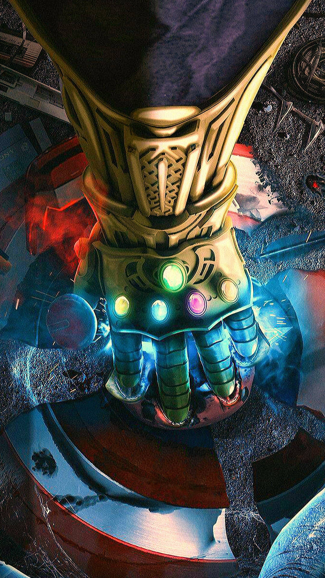 Captain America Shield Iphone Infinity Gauntlet Broken Background