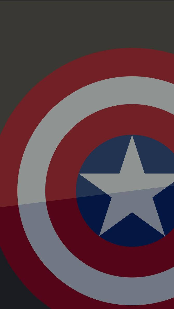 Captain America Shield Iphone Minimalist Aesthetic Background