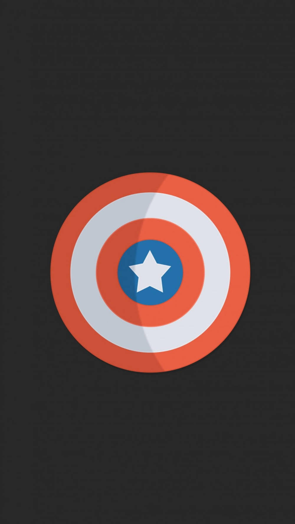 Captain America Shield Iphone Minimalist Black Aesthetic Background