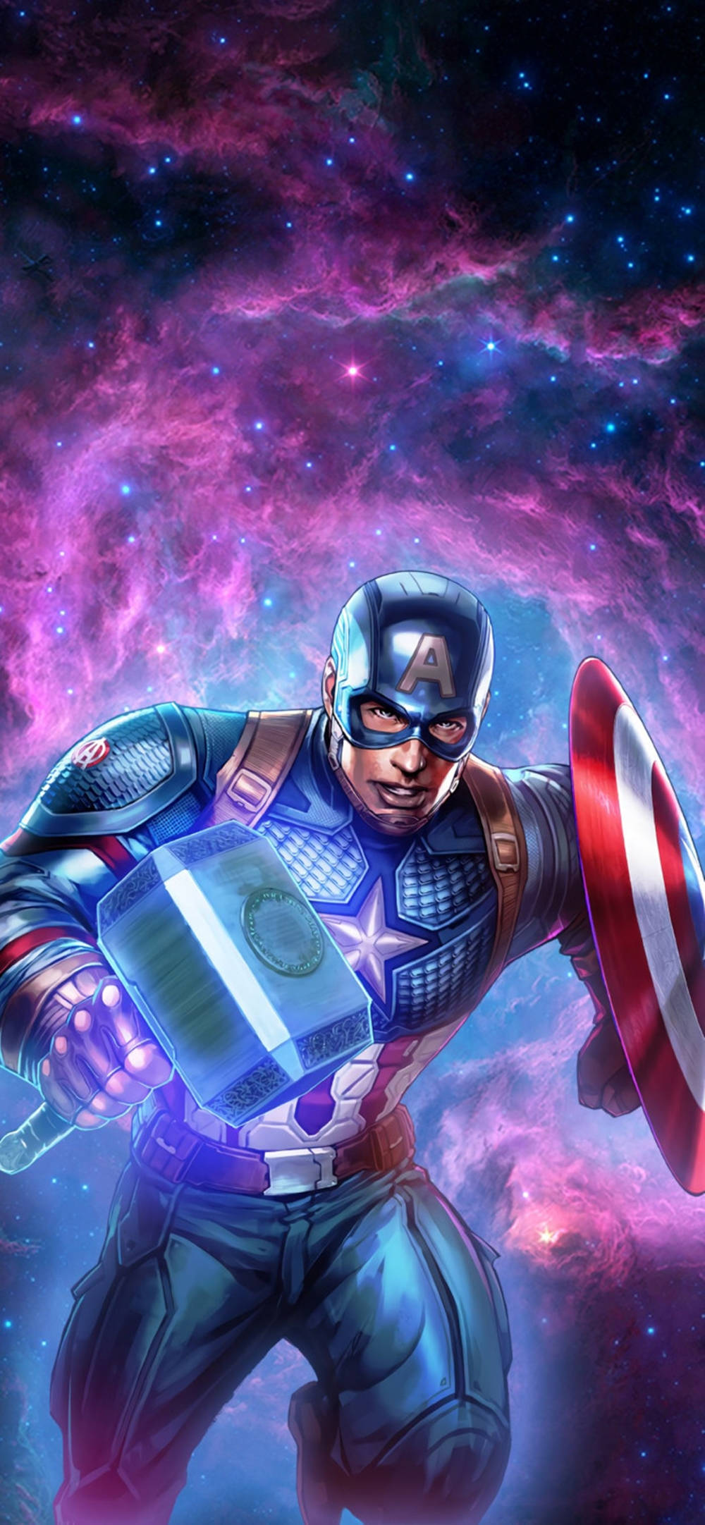 Captain America Shield Iphone Mjolnir Galaxy Aesthetic Background