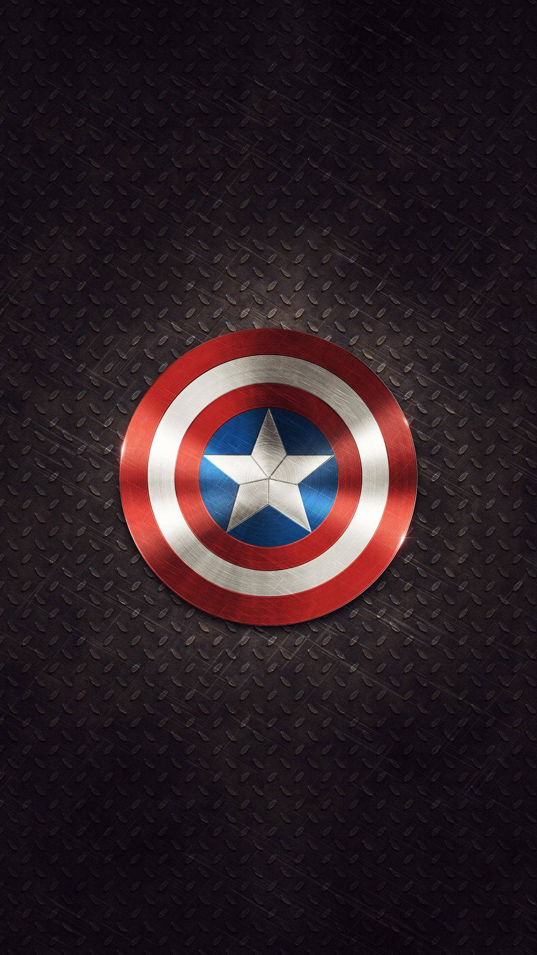 Captain America Shield Iphone Steel Aesthetic Background