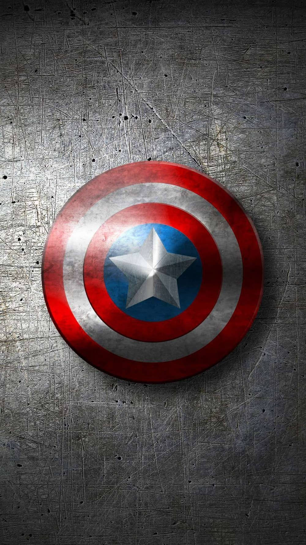 Captain America Shield Iphone Steel With Scratches Background