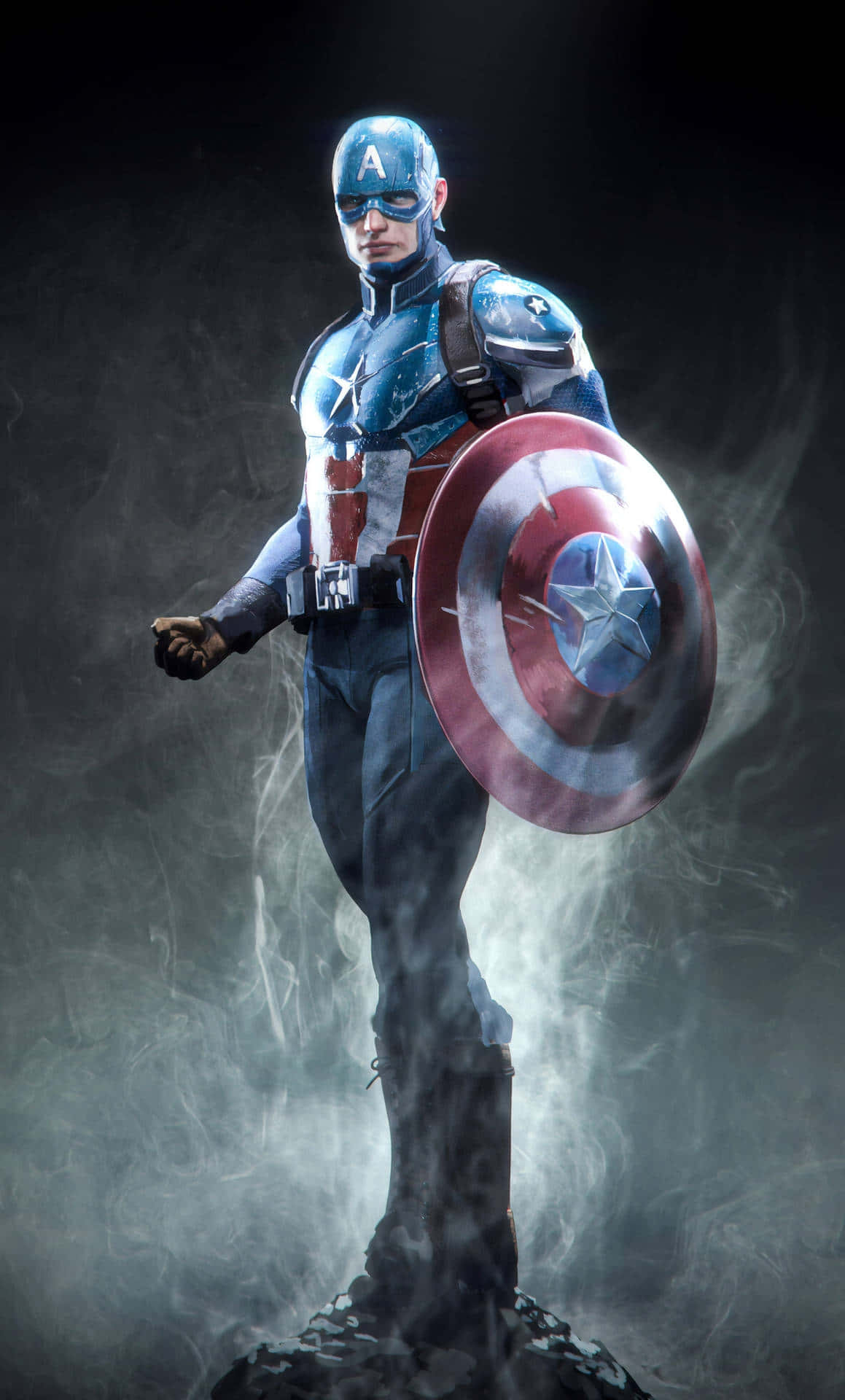 Captain America Standing Heroic Pose