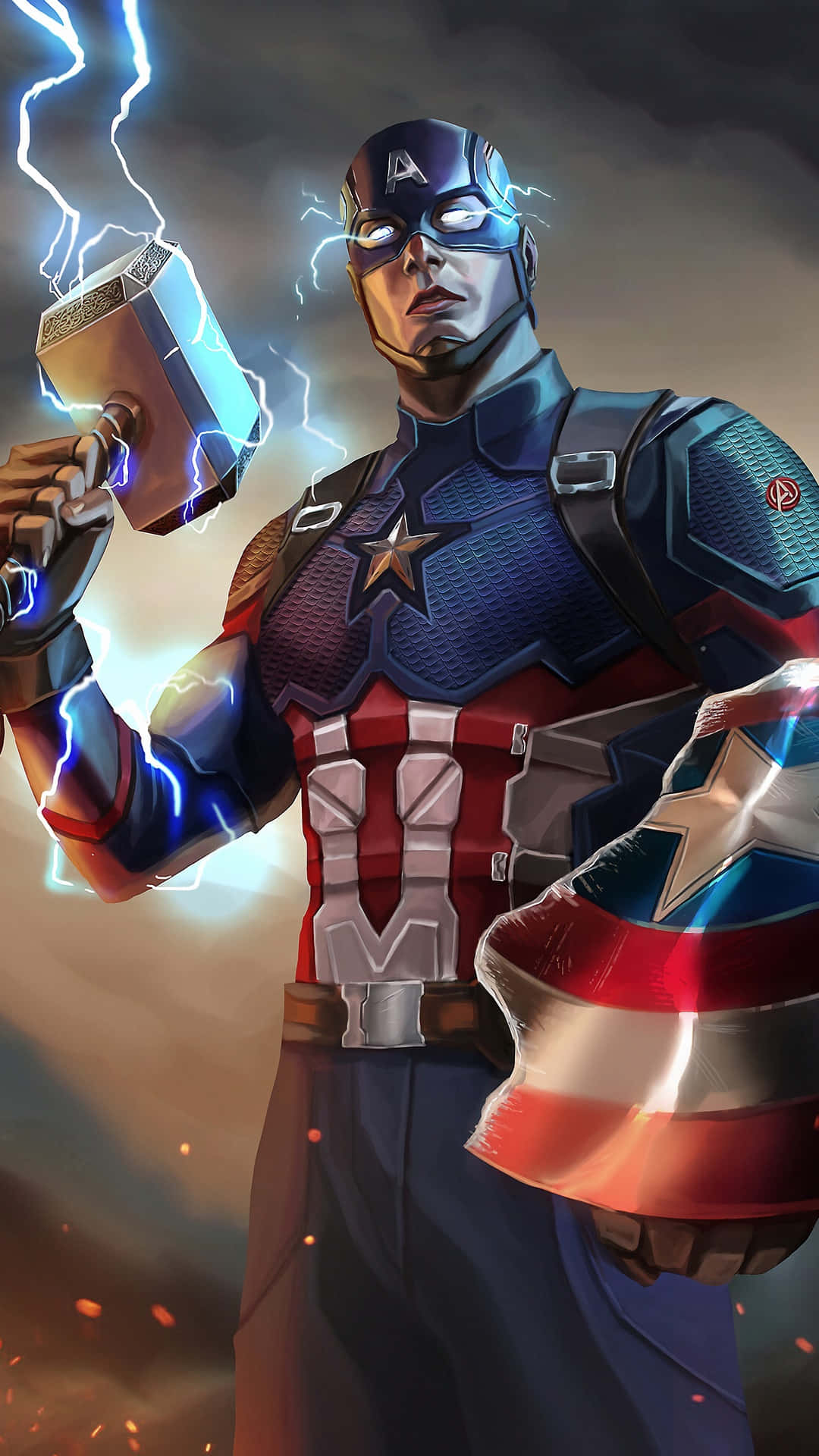 Captain America Stands Ready To Defend Freedom Background