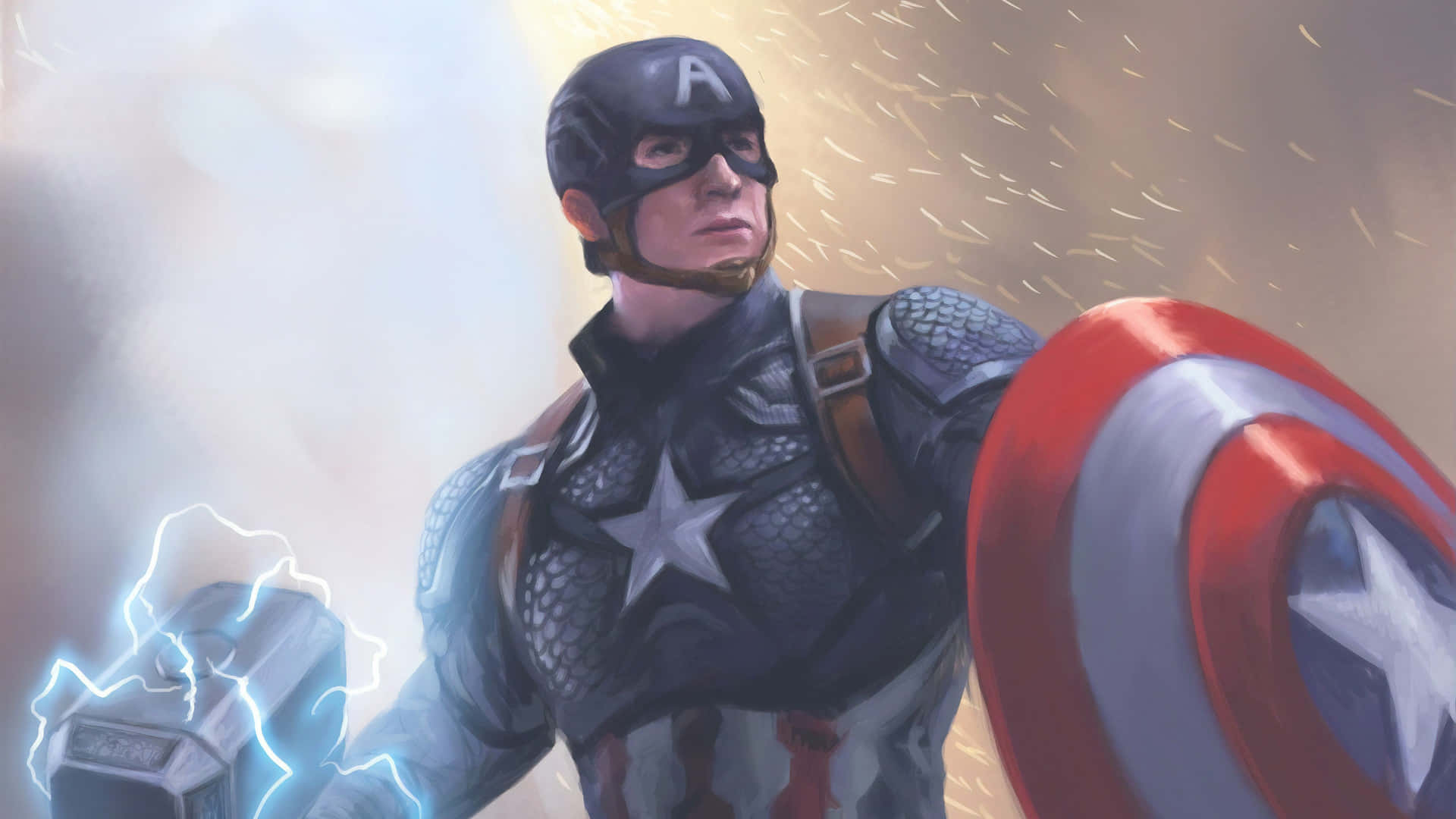 Captain America Stands Ready To Face A New Challenge In Avengers: Endgame Background
