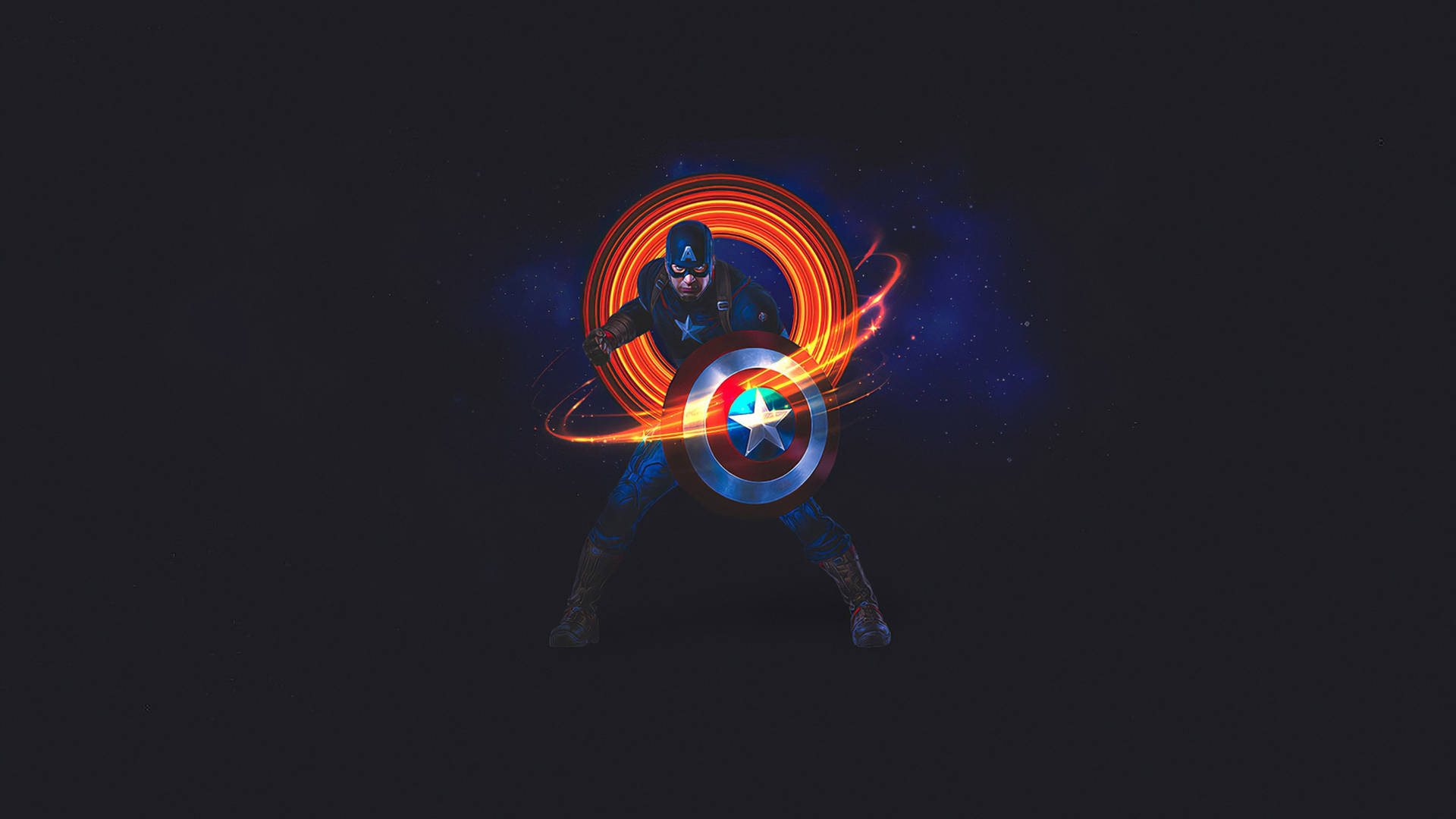 Captain America Superhero Digital Art Background