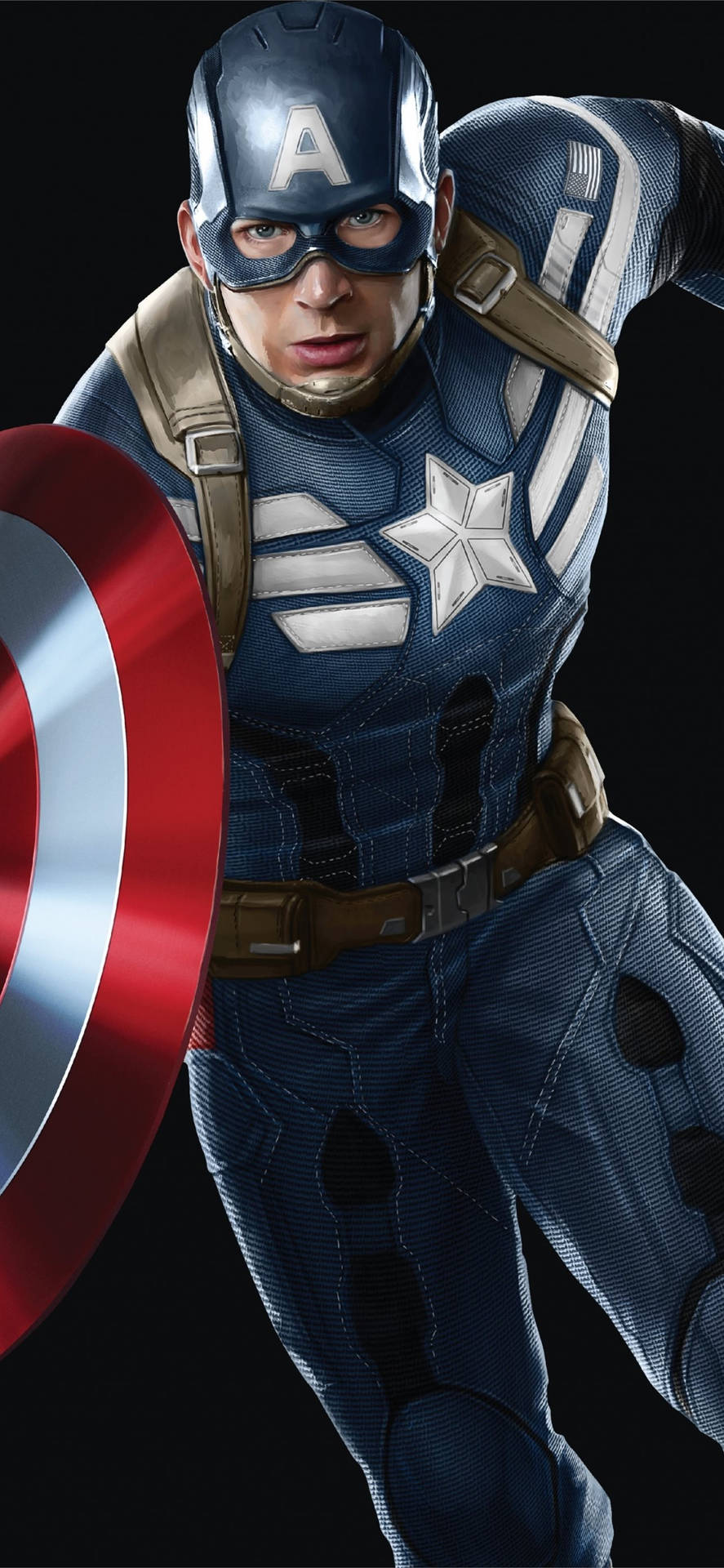 Captain America Superhero Running Shield