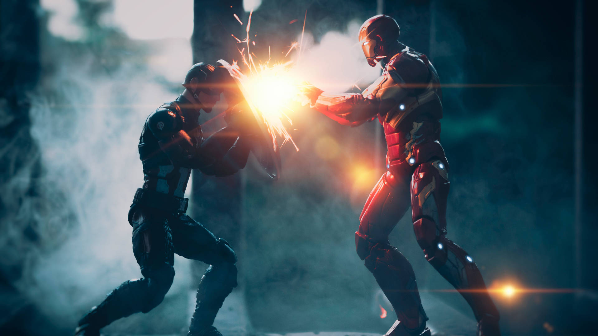 Captain America Vs Iron Man Background
