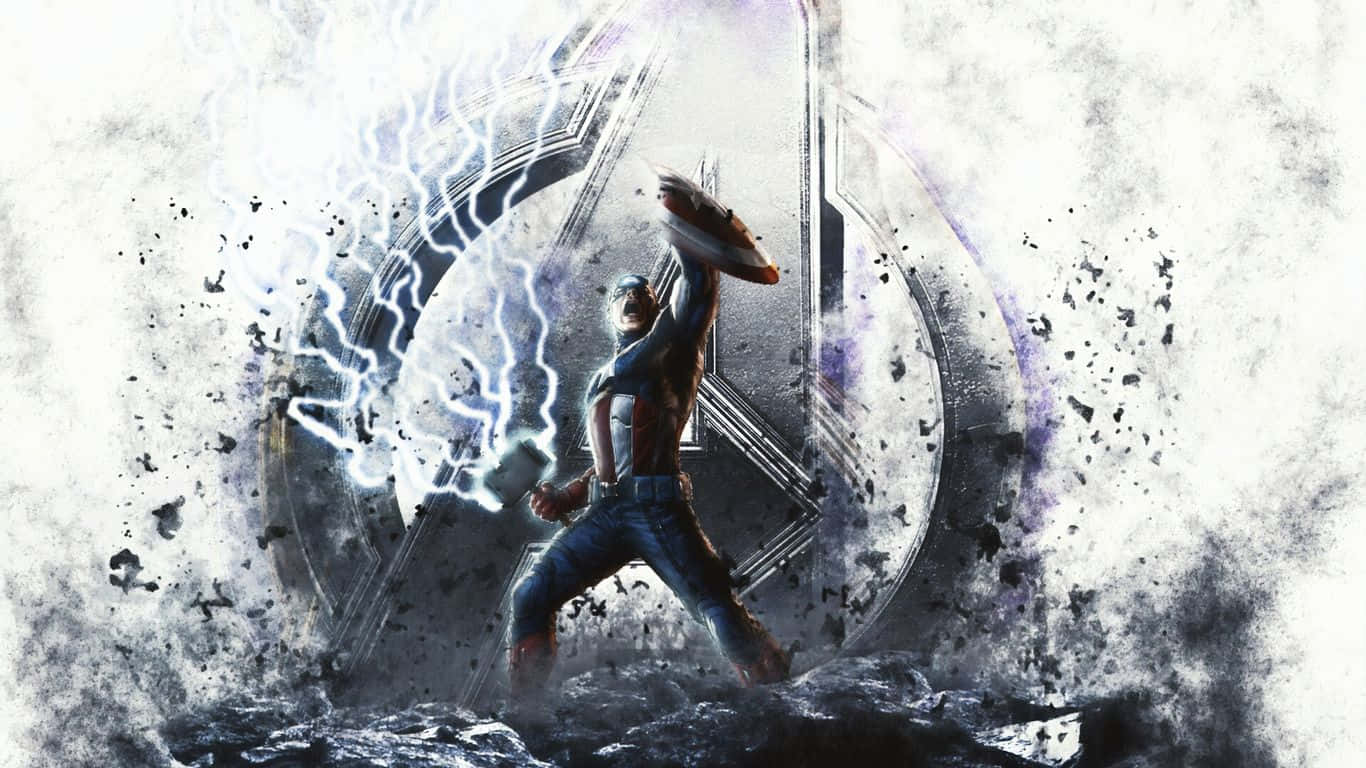 Captain America Worthy Charcoal Art Background