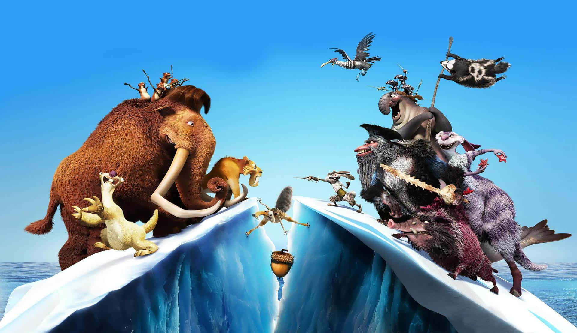 Captain Gutt Vs Manfred Ice Age: Continental Drift Background