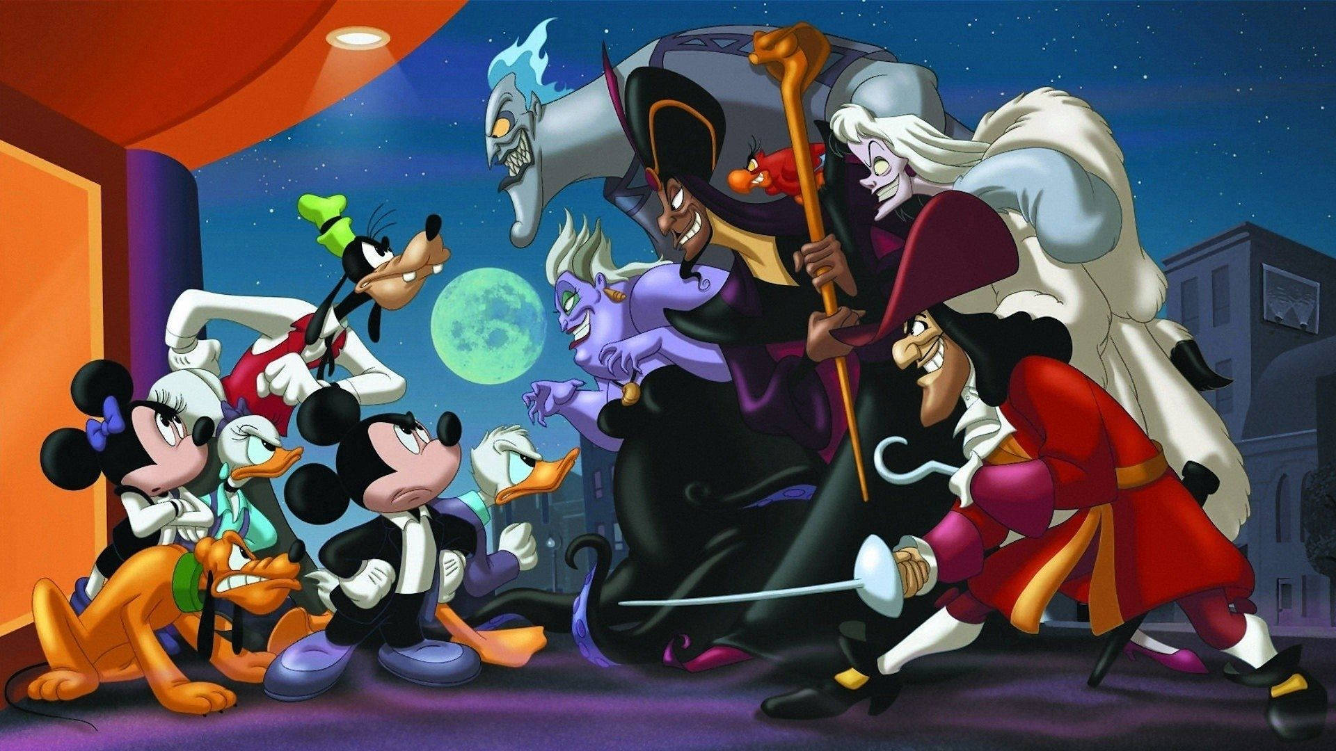 Captain Hook With Villains Background