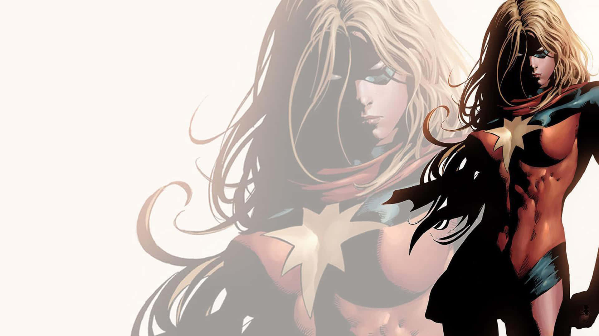 Captain Marvel Artistic Render Background