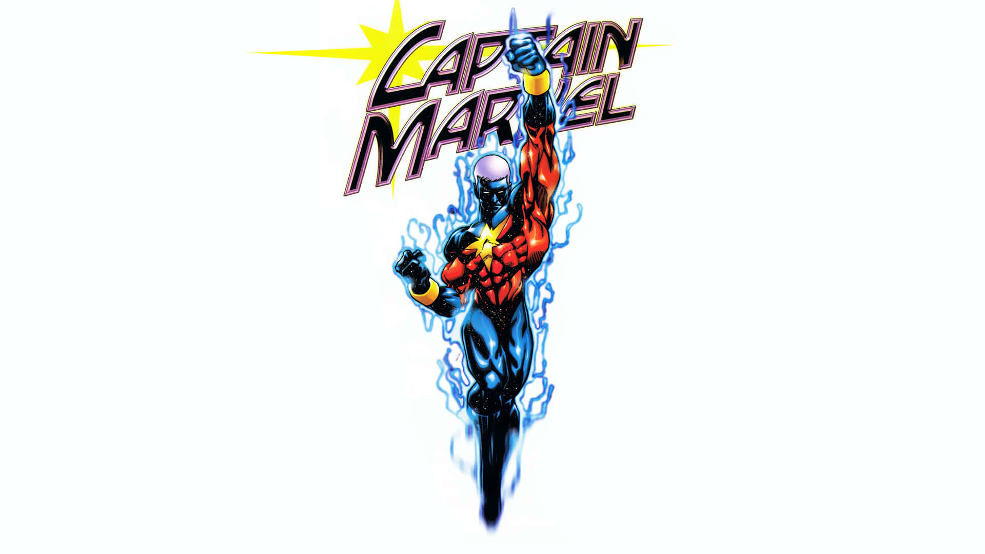 Captain Marvel Comic Art Background