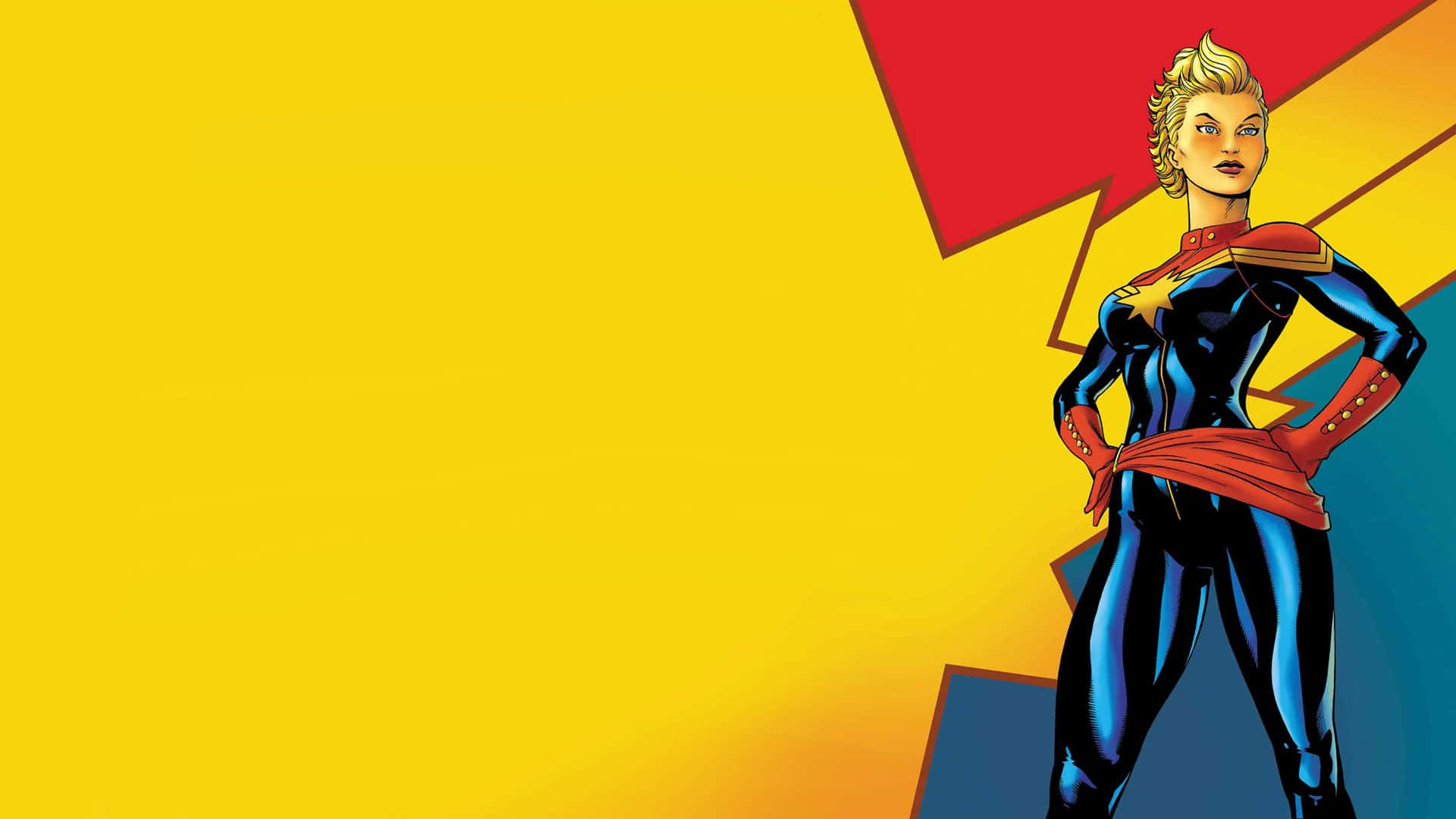 Captain Marvel Comic Art Background