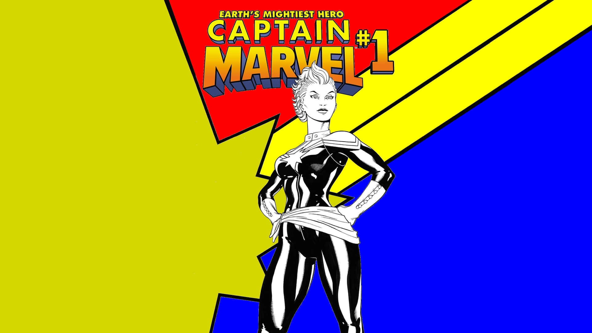 Captain Marvel Comic Cover Art Background