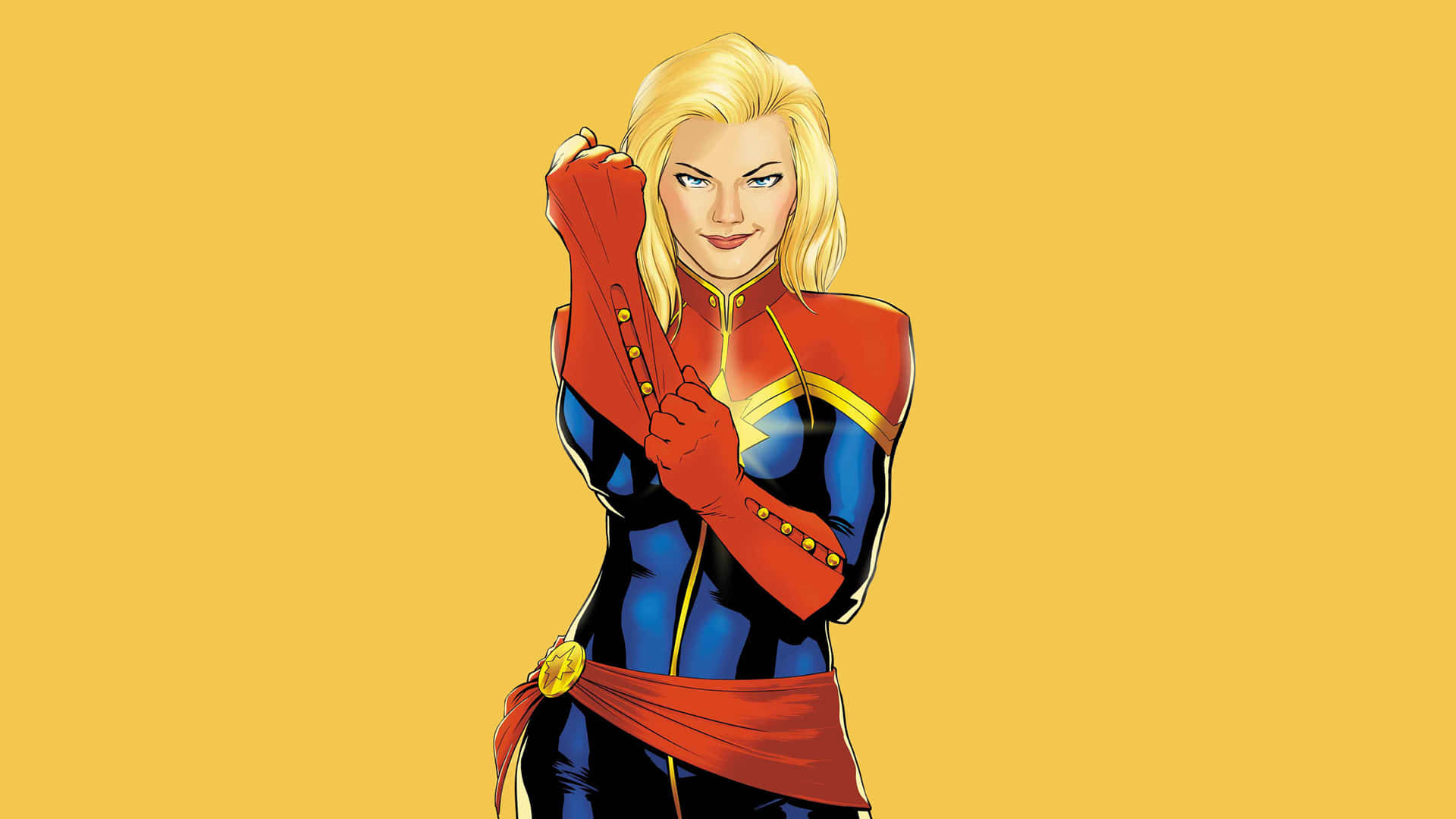 Captain Marvel Comics Pose Background