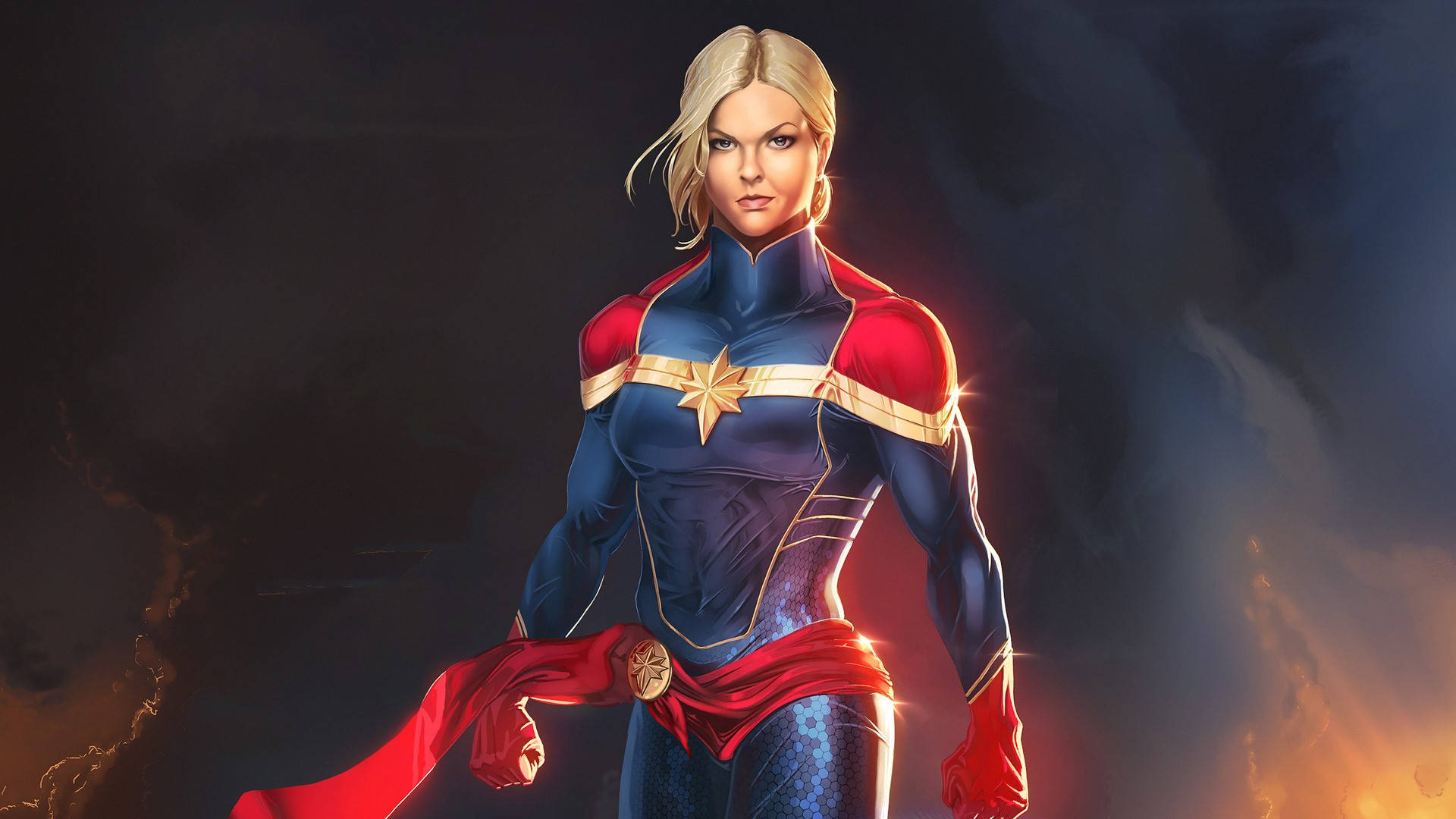 Captain Marvel Computer Carol Art Background