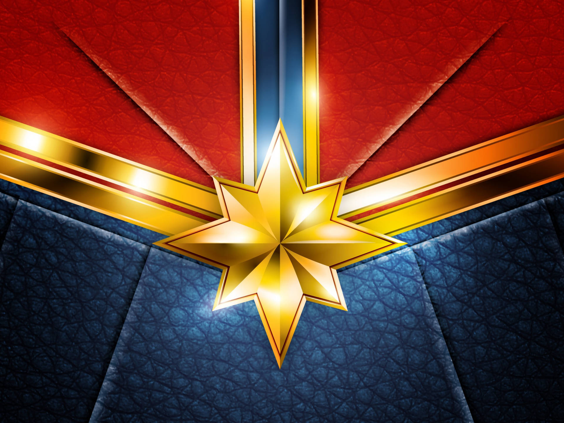 Captain Marvel Computer Starforce Emblem Background