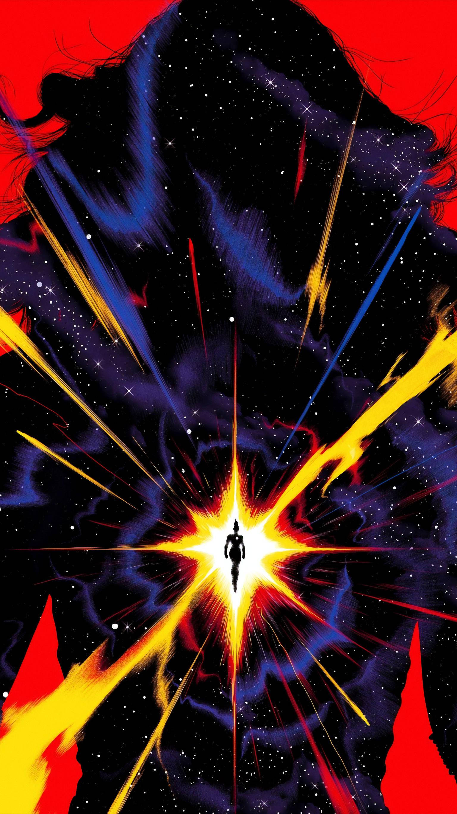 Captain Marvel Iphone Comic Art Background