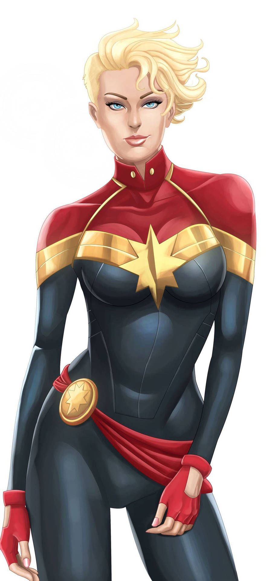 Captain Marvel Iphone Illustration