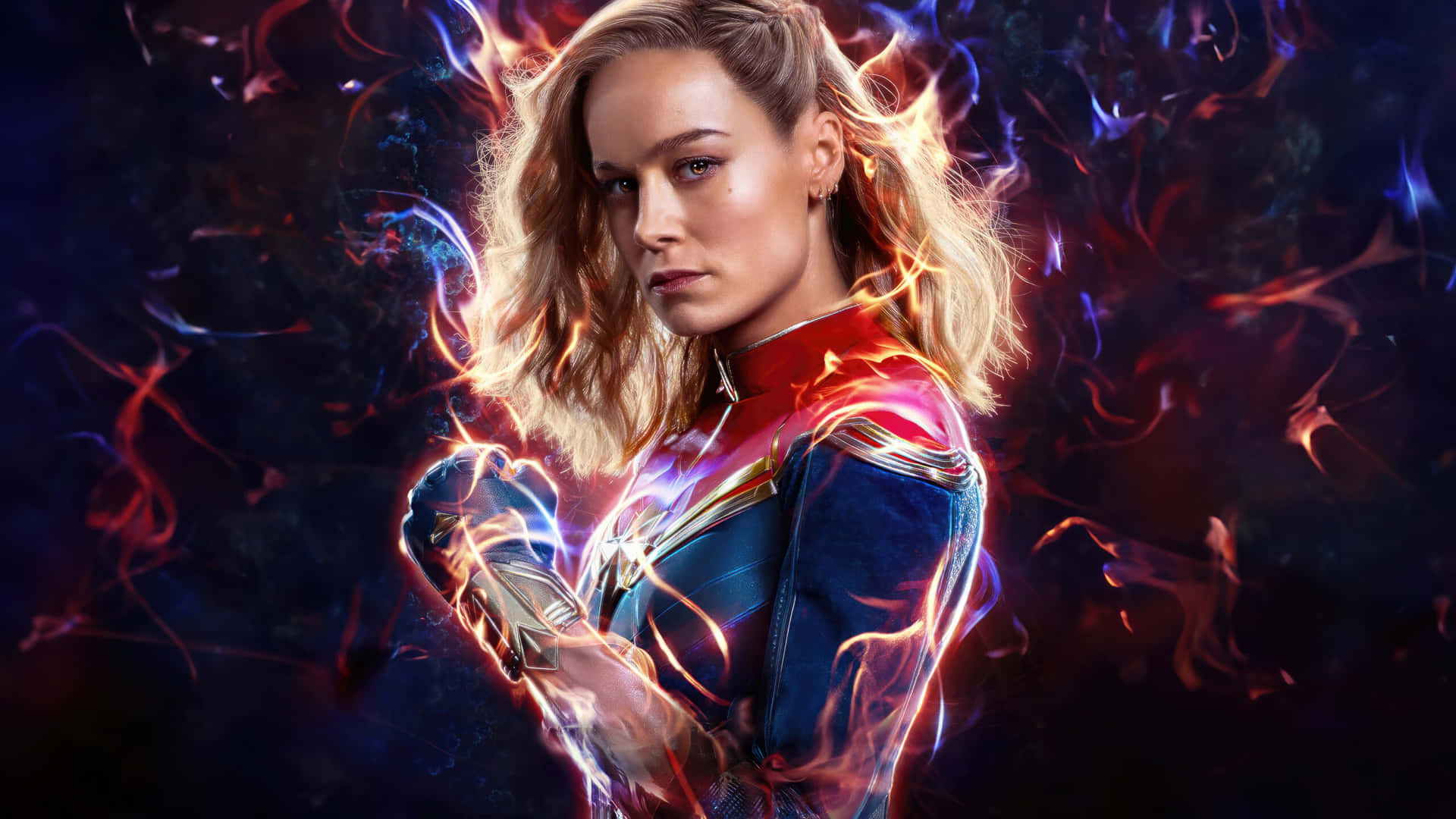 Captain Marvel Power Aura Background