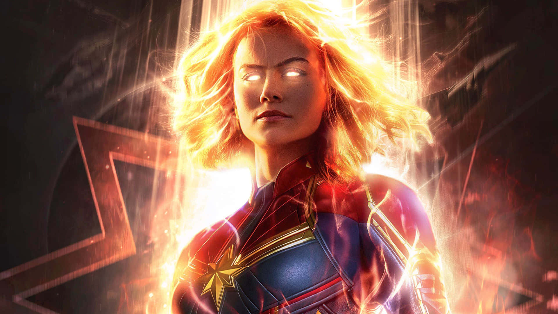 Captain Marvel Power Glow Background