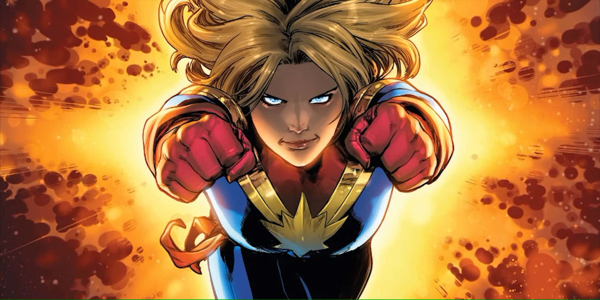 Captain Marvel Power Punch Background