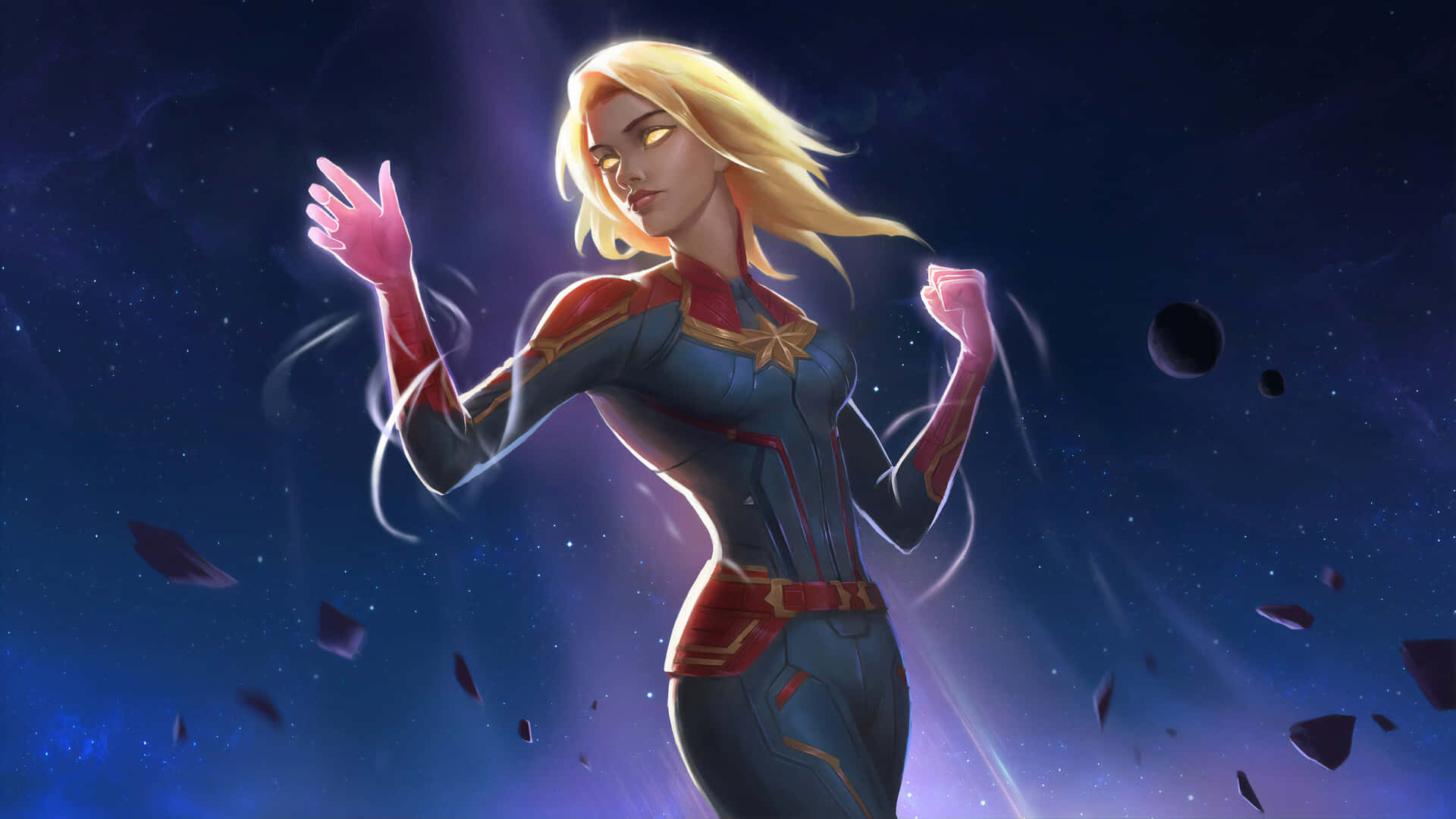 Captain Marvel Power Showcase Background