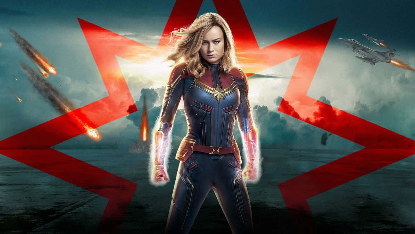 Captain Marvel Power Stance Background