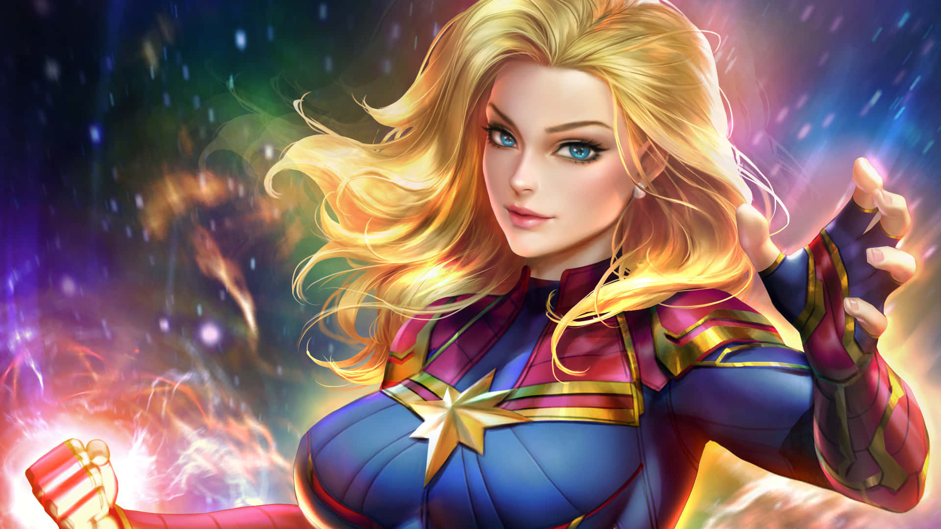 Captain Marvel Powerful Glow Artwork