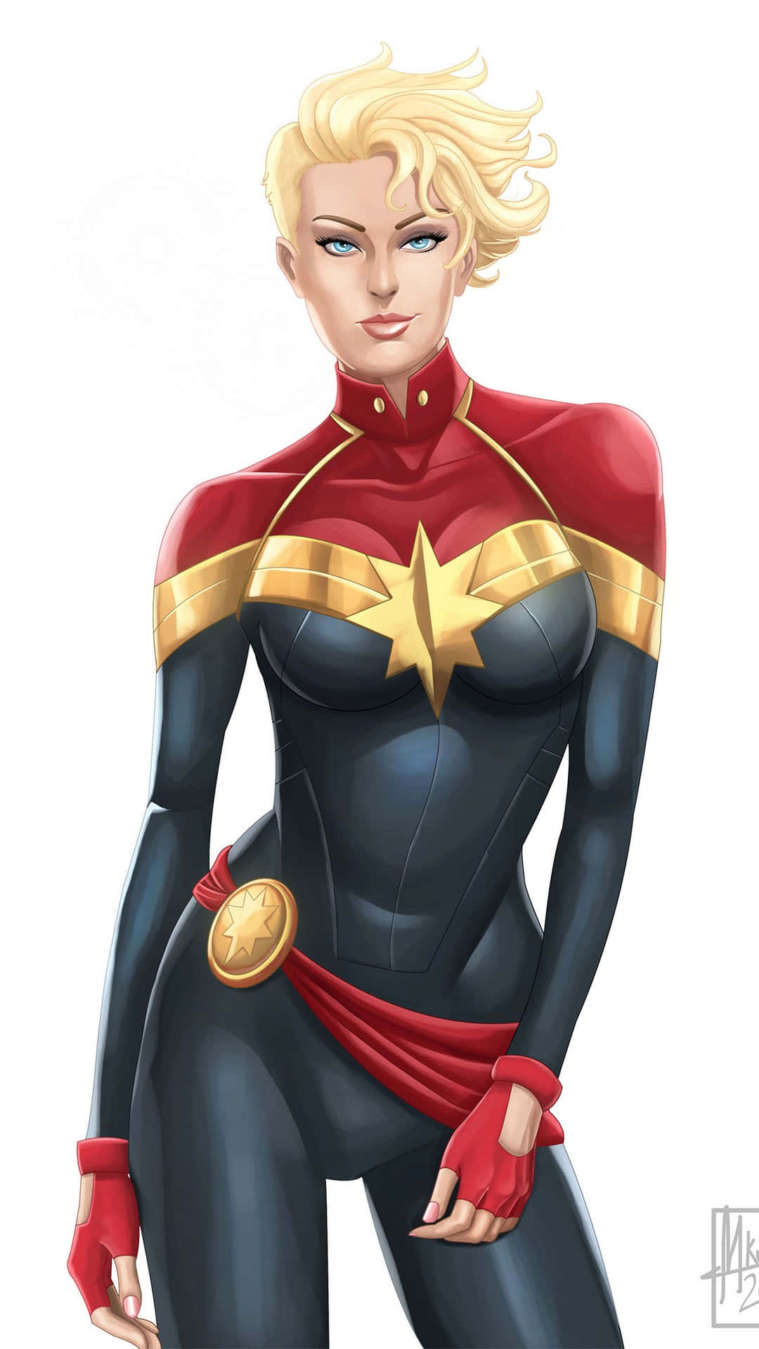 Captain Marvel Starts Big On Ipad Background