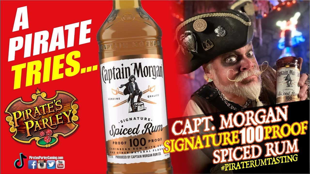 Captain Morgan In Command At Sea Background
