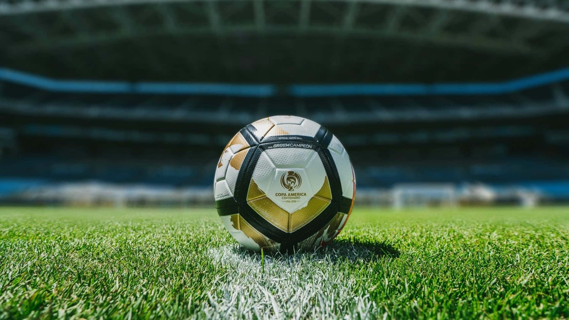 Caption: A Close-up Shot Of A Soccer Ball Background