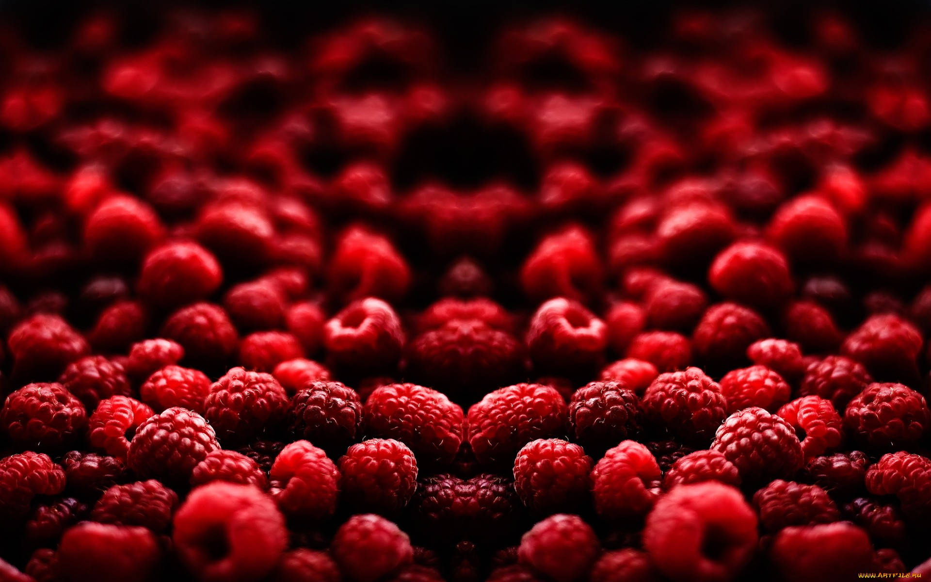 Caption: A Cluster Of Fresh Raspberries At Peak Ripeness